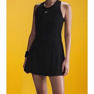 $85 Nike Women’s Court Dri-Fit Victory Tennis Dress XS NEW FQ1780 BLACK